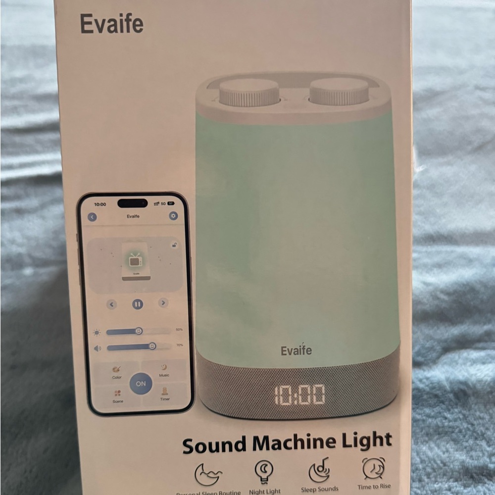 Evaife White Baby Sound Machine Maker with Phone App Control, Relax
